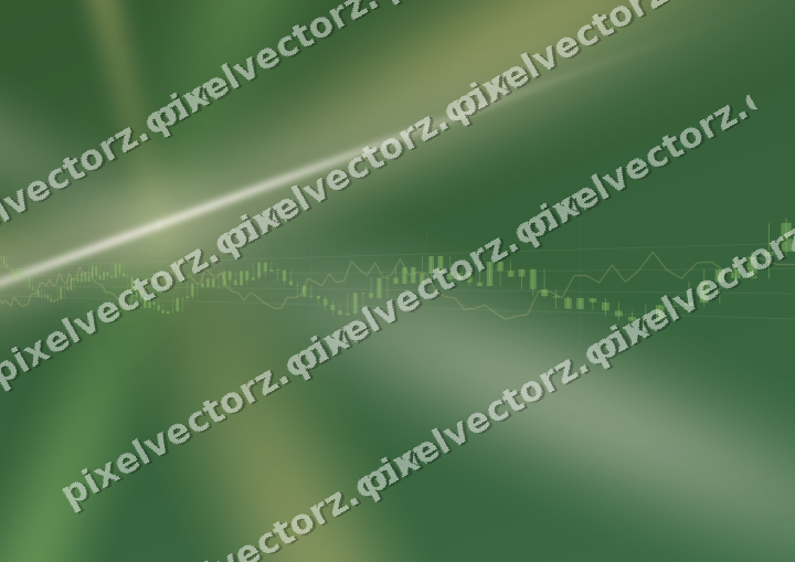Glowing neon chart background in lime and yellow