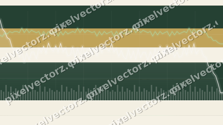 Glowing neon chart background in green and amber