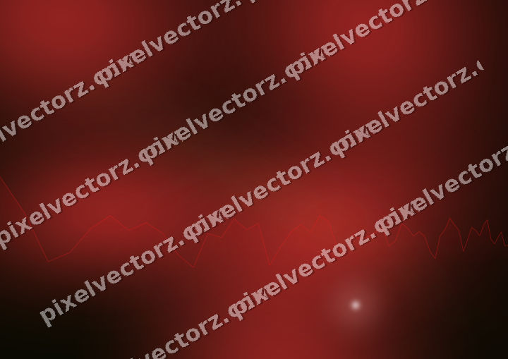 Glowing neon chart background in red and orange