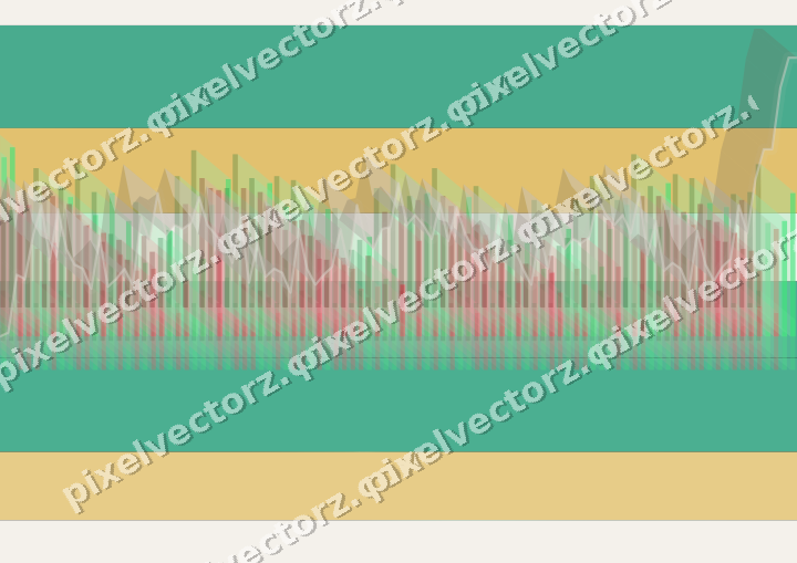 Glowing neon chart background in amber and green