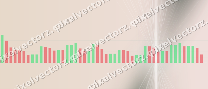 Soft pastel chart background in dark green and red