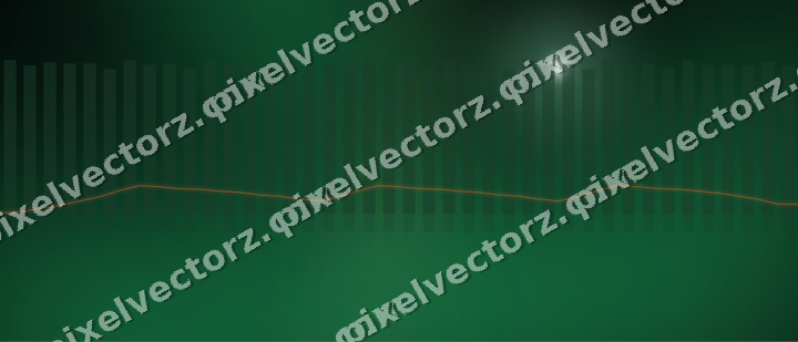 Glowing neon chart background in green and orange