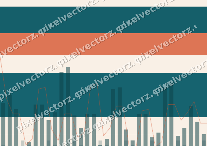 Glowing neon chart background in teal and orange