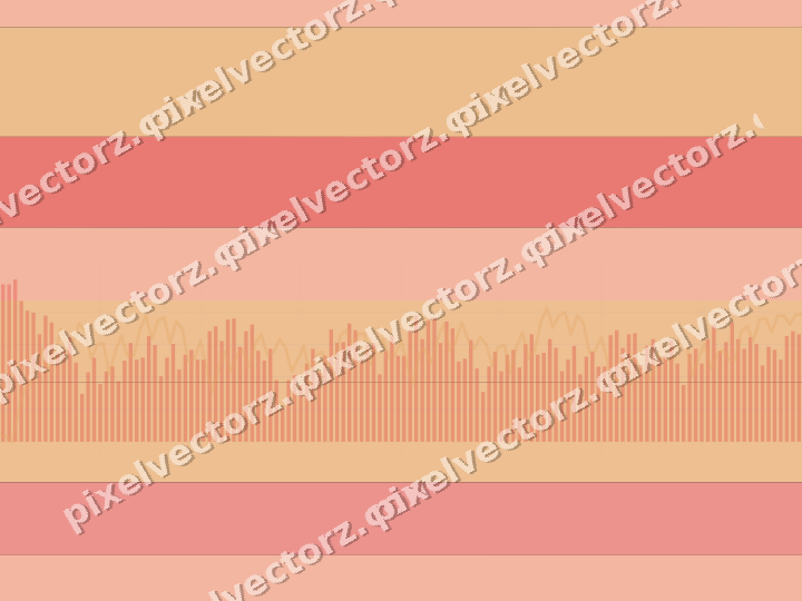 Glowing neon chart background in red and orange