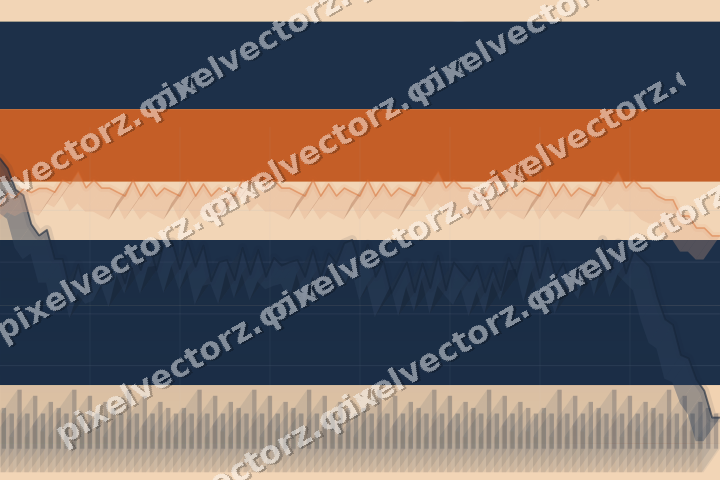 Soft pastel chart background in dark blue and orange
