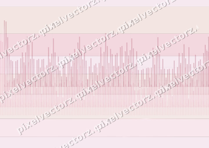 Glowing neon chart background in pink and red