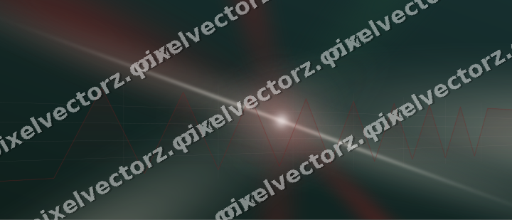 Glowing neon chart background in dark red and dark green