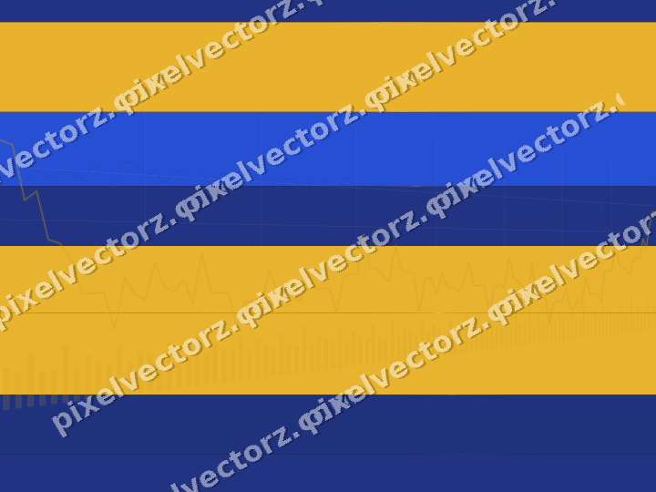 Glowing neon chart background in amber and blue