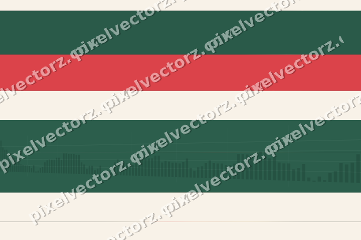 Glowing neon chart background in green and red
