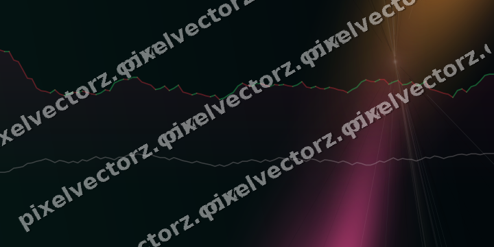 Glowing neon chart background in pink and orange
