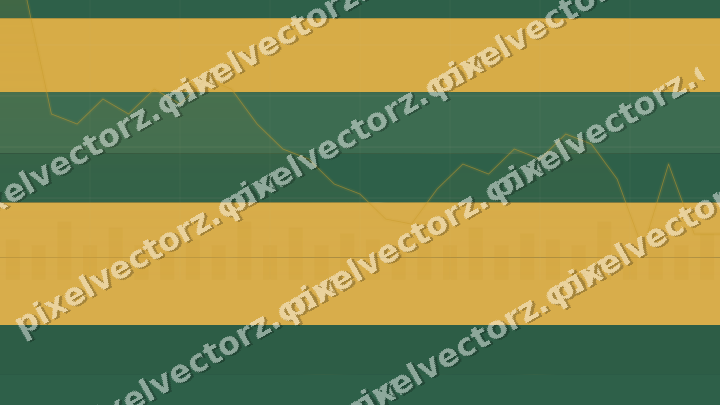 Glowing neon chart background in amber and dark green