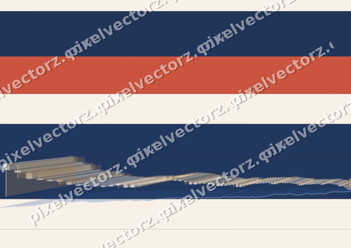 Glowing neon chart background in blue and red