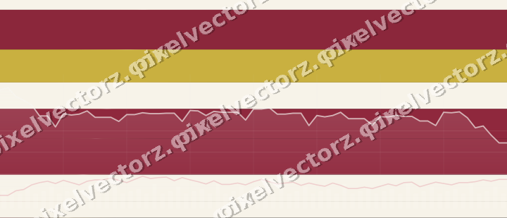 Glowing neon chart background in pink and red