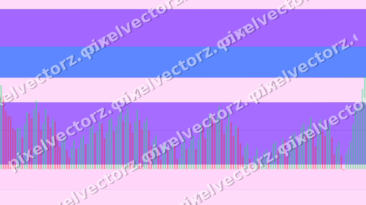 Glowing neon chart background in purple and blue