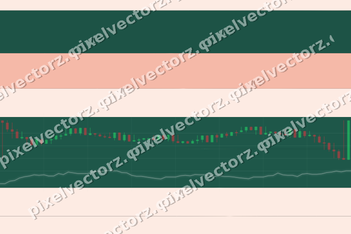 Glowing neon chart background in green and orange