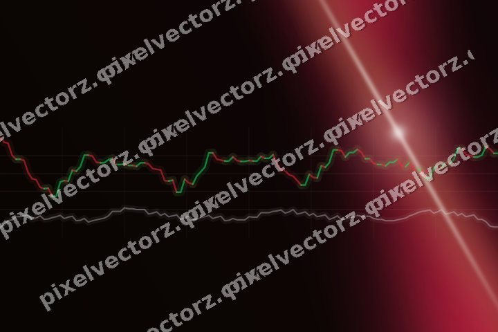 Glowing neon chart background in pink and red