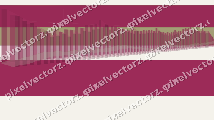 Glowing neon chart background in pink and yellow