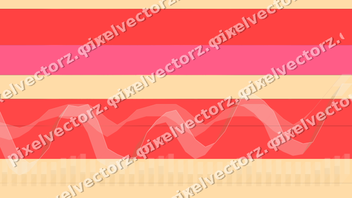 Glowing neon chart background in red and orange