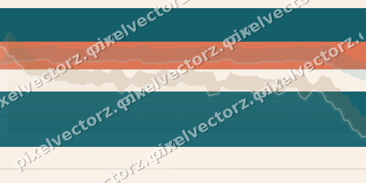 Glowing neon chart background in teal and orange