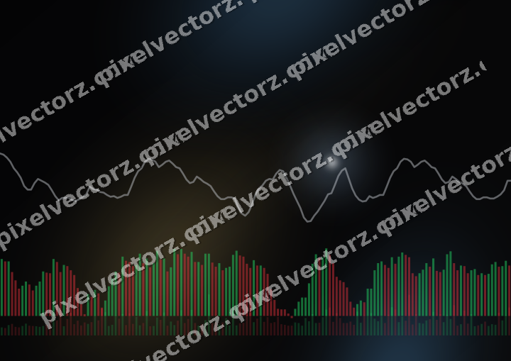 Leuchtender Neon Diagramm Hintergrund in Blau und Bernstein