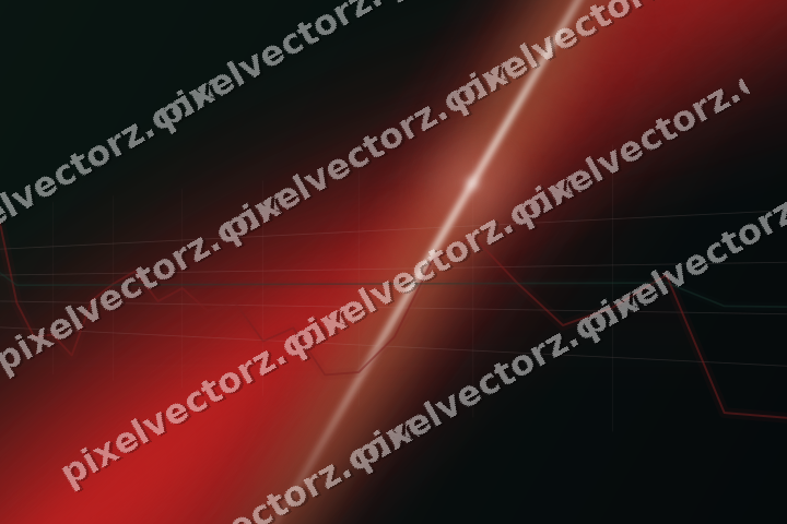 Glowing neon chart background in red and green