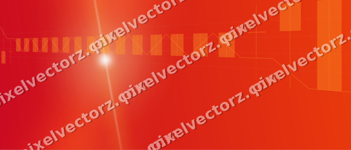 Glowing neon chart background in orange and amber