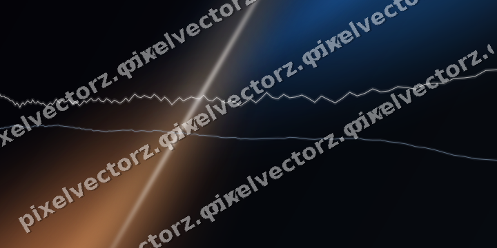 Glowing neon chart background in blue and orange