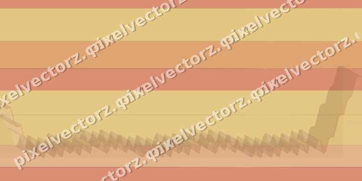 Glowing neon chart background in orange and amber