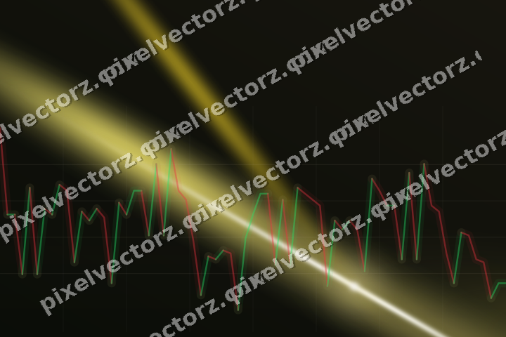 Glowing neon chart background in amber and yellow