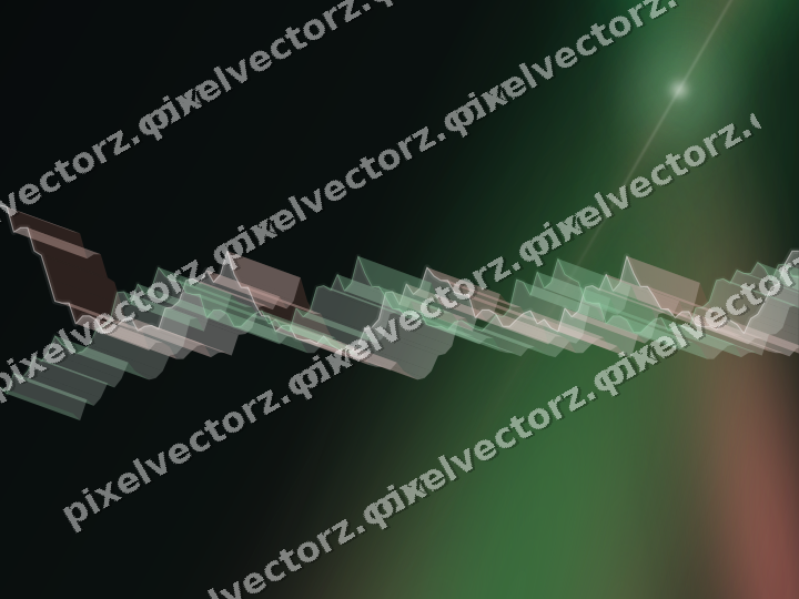 Glowing neon chart background in green and red
