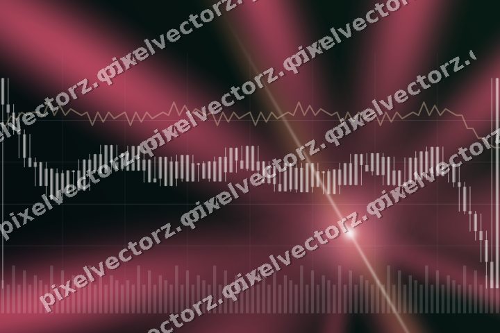 Glowing neon chart background in pink and amber