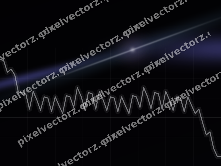 Glowing neon chart background in purple and blue