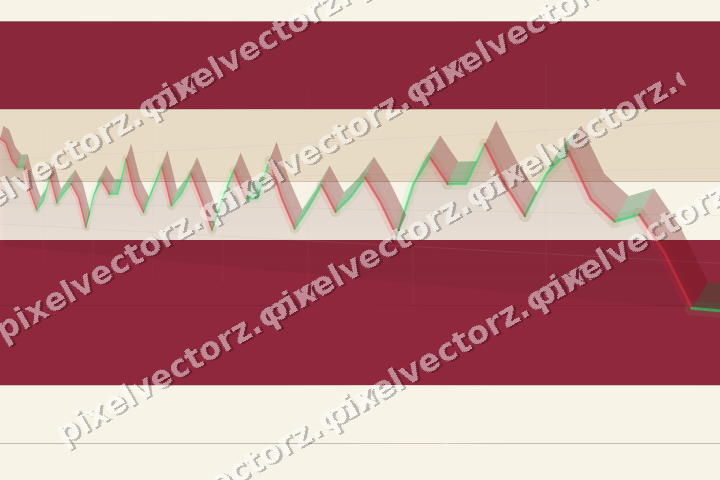 Glowing neon chart background in pink and red