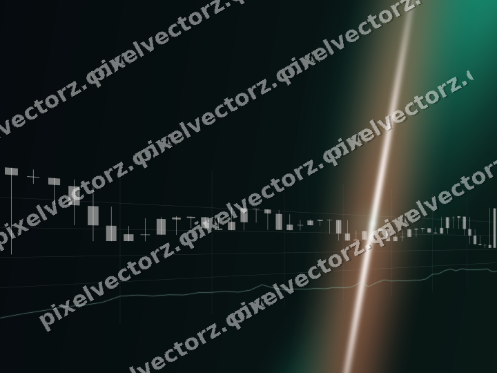 Glowing neon chart background in green and orange