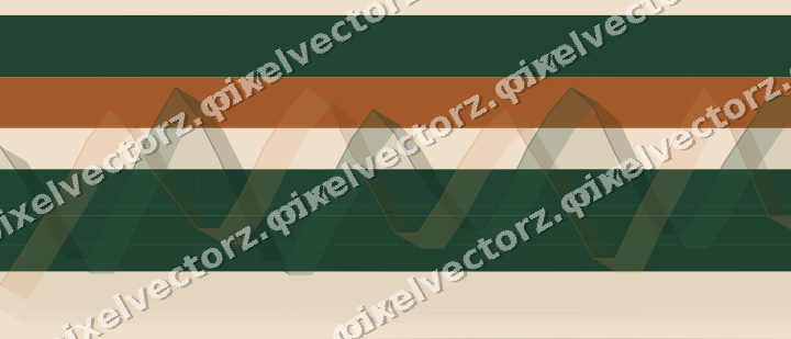 Soft pastel chart background in dark green and orange