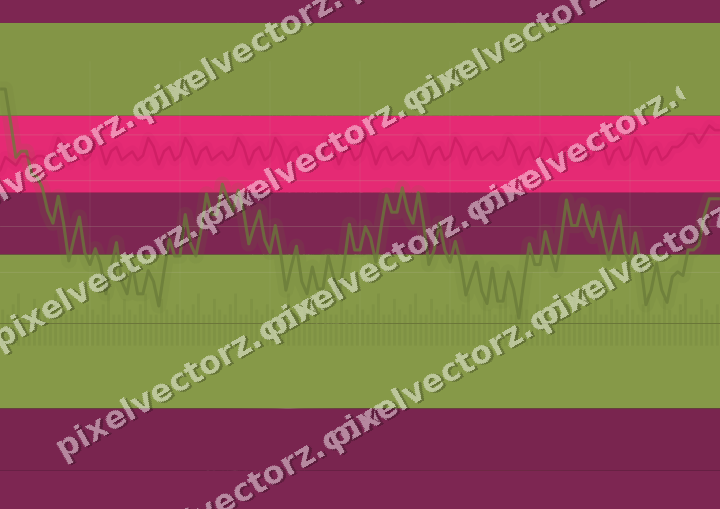 Glowing neon chart background in lime and pink