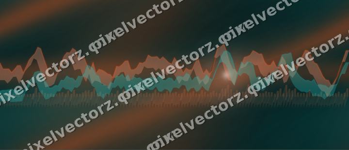 Nahtloser Neon Diagramm Hintergrund in Orange und Petrol
