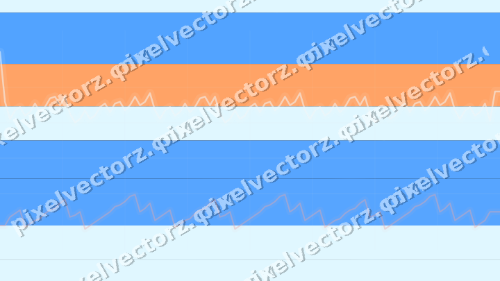 Glowing neon chart background in blue and red