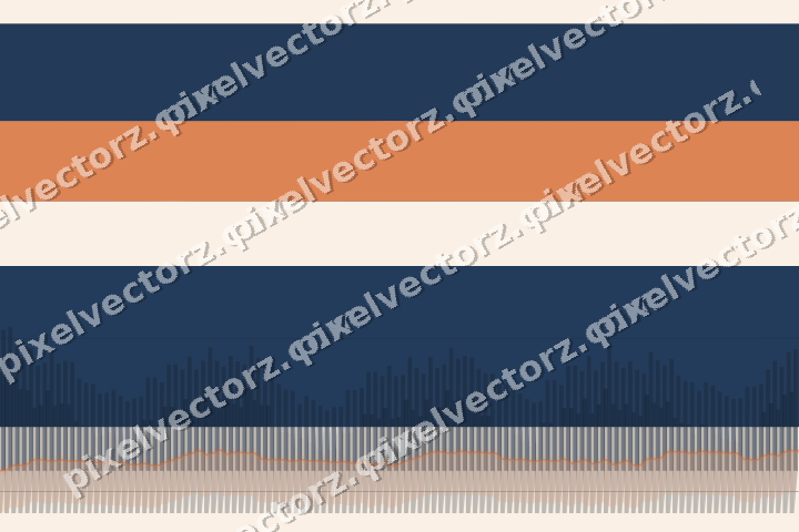 Glowing neon chart background in blue and orange