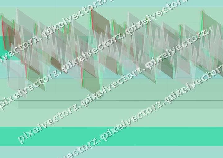 Glowing neon chart background in green and teal