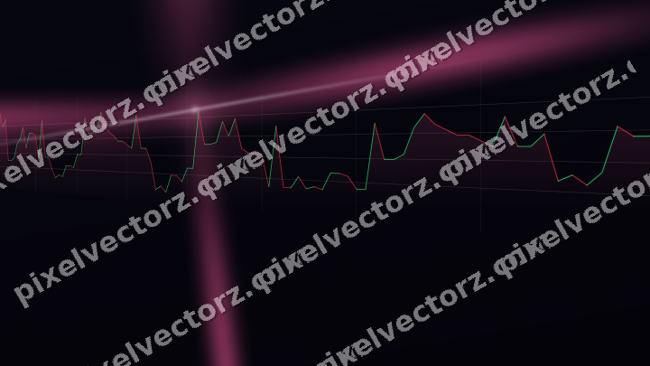 Glowing neon chart background in pink and blue