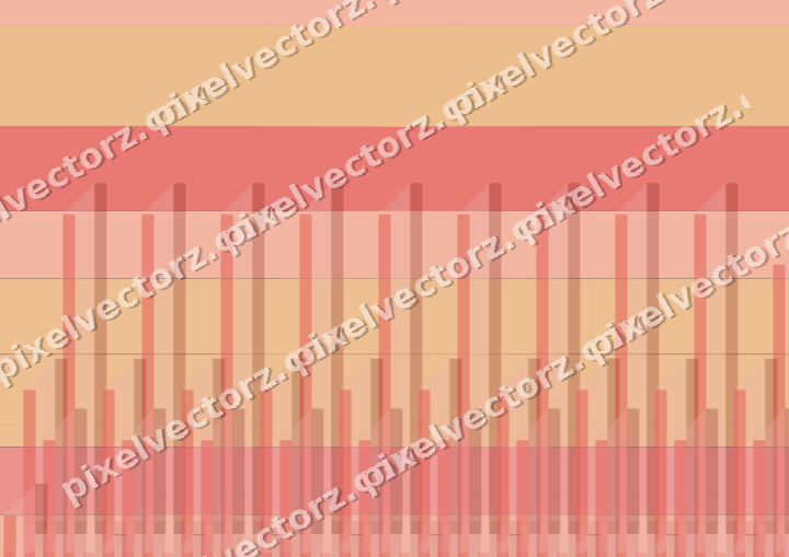Glowing neon chart background in red and orange
