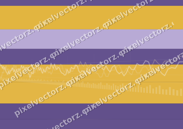 Glowing neon chart background in amber and purple