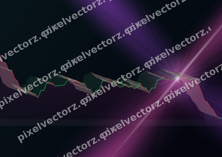 Glowing neon chart background in magenta and purple