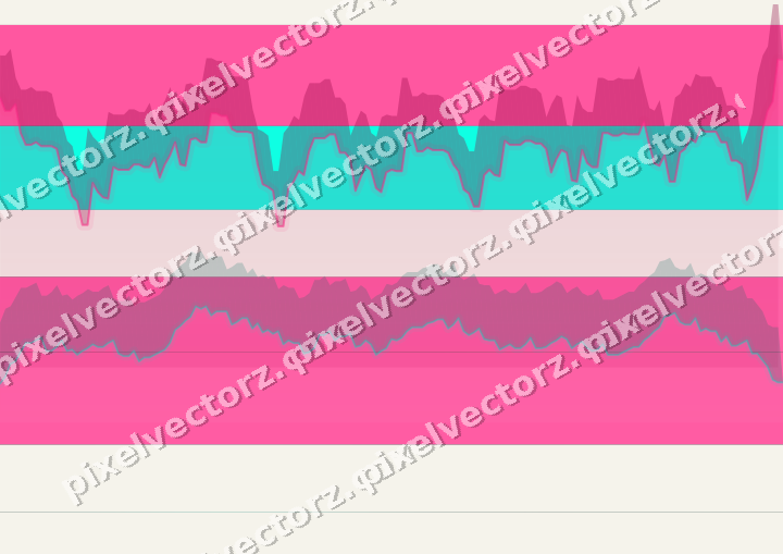 Glowing neon chart background in pink and orange