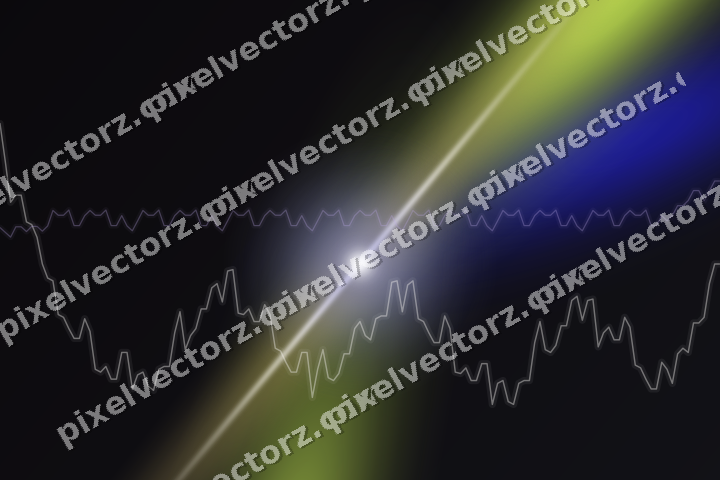Glowing neon chart background in blue and purple