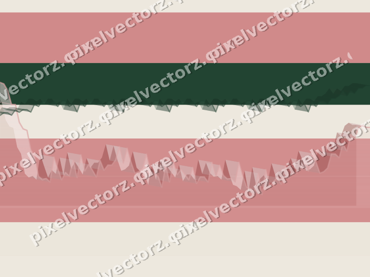 Soft pastel chart background in red and dark green