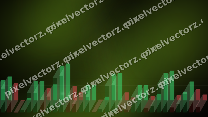 Glowing neon chart background in lime and pink