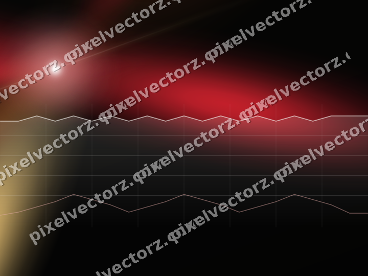Glowing neon chart background in red and amber