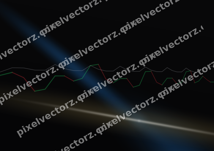 Glowing neon chart background in blue and amber